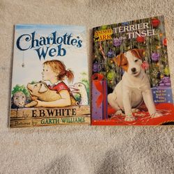Book lot  Charlotte's Web and terrier in the tinsel