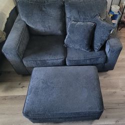 Love Seat With Ottoman