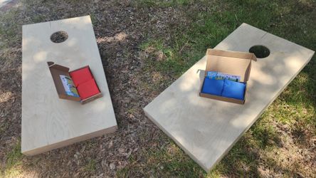 Giant handmade corn hole carnival toy