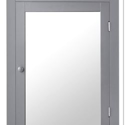 Bathroom Mirror Cabinet, Wall Mounted Storage Cabinet with Mirror Door and Adjustable Shelf, Mirrored Medicine Cabinet for Bathroom, Living Room, Cloa