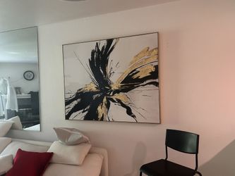 Large Wall Art Painting 49.5x40 Gold Frame