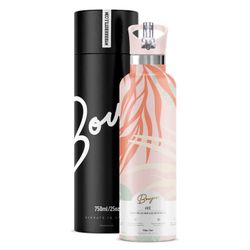 My Bougie Bottle My Bougie Bottle Ahe | 25oz. Insulated Flask Water Bottle Leaf Pink Green Bottle