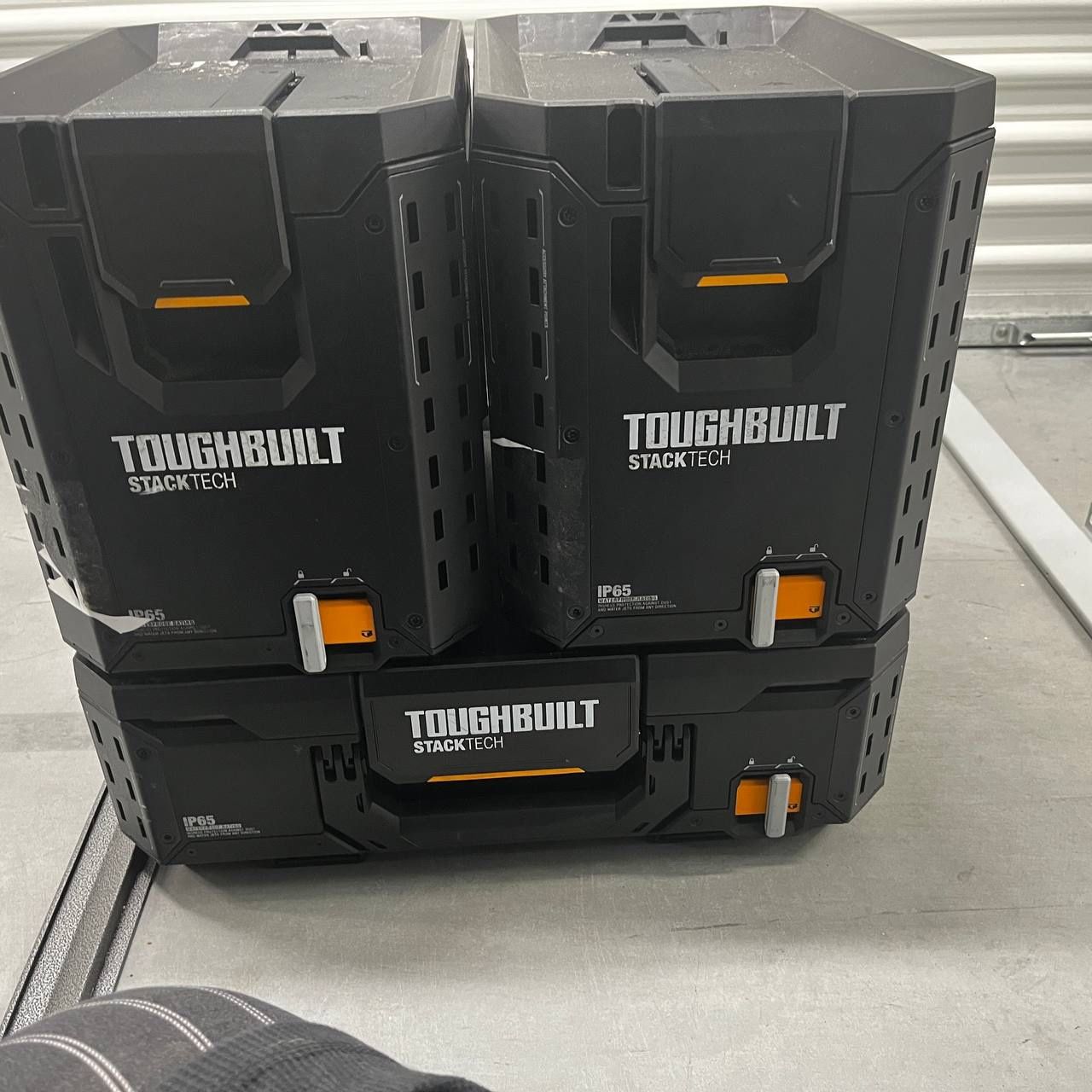 Hardly Used Tools And Boxes !!!! Toughbuilt Stack tech Packout Tool Boxes