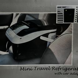 Mini travel refrigerator with car adapter