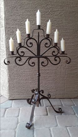 7 Stick Iron Candelabra ~  35h