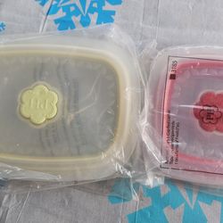 Princess House 2 tapas de molde de 2 tazas y 2 tapas de molde de 1 taza