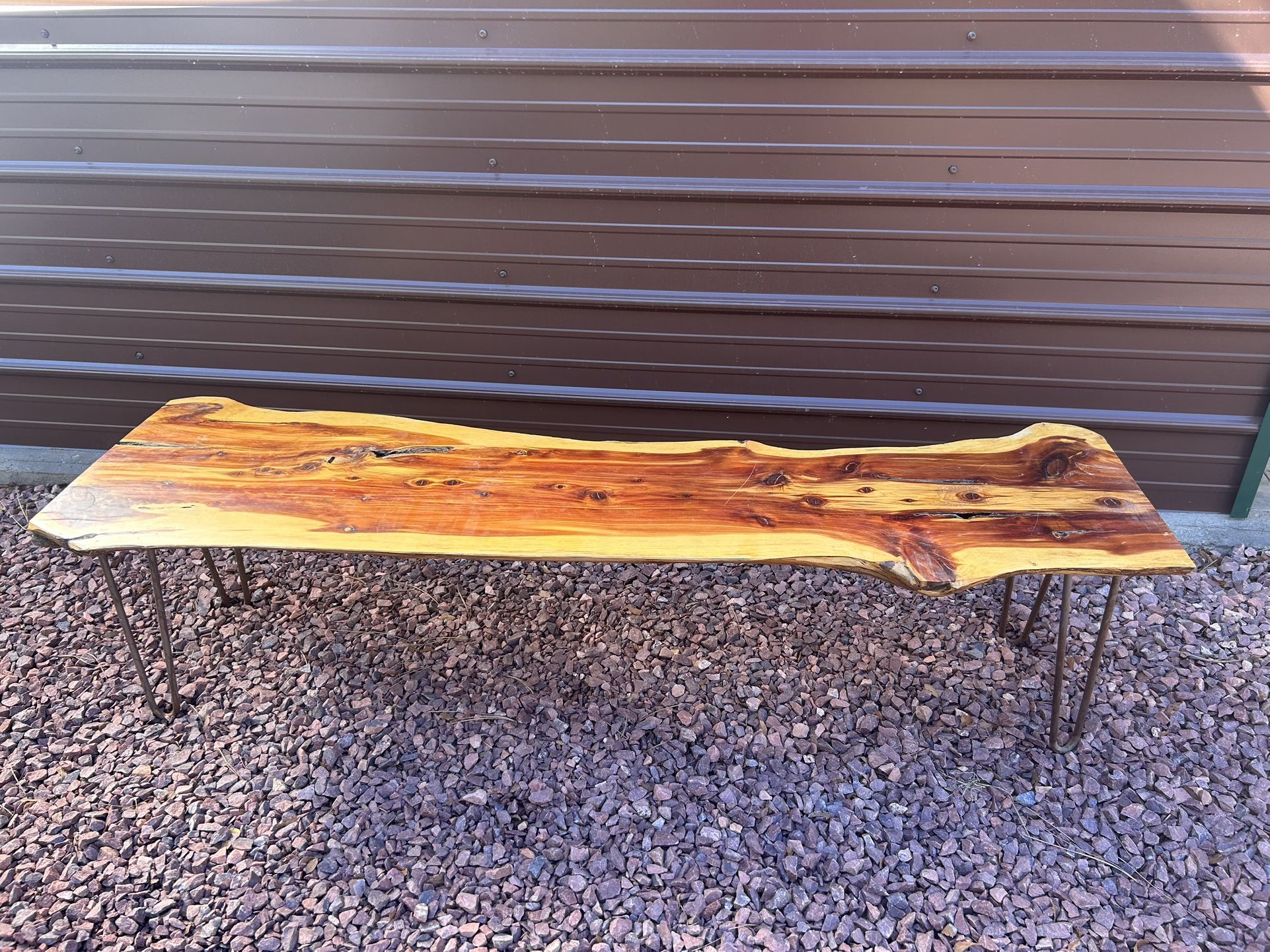 Handmade Live Edge Wood Bench