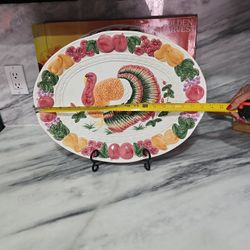Hand Painted Turkey Platter