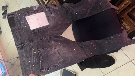 purple jeans men