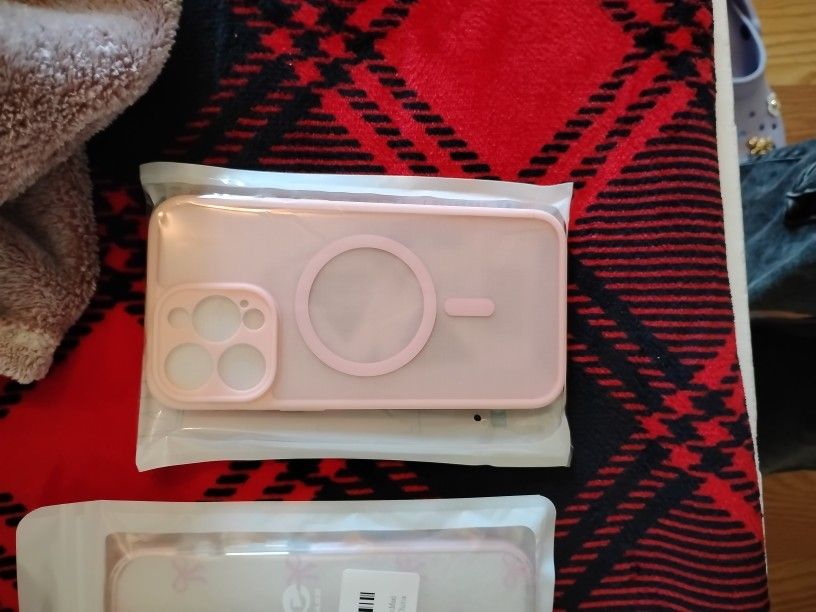 iPhone 15 promax Phone Case(Pink And Clear