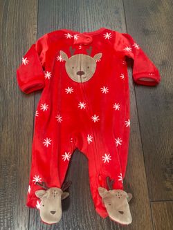 Girls or boys Christmas sleeper pajamas size newborn by carters #22
