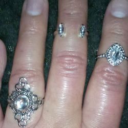Silver Ring Set Of 5