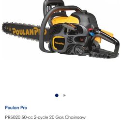 Poulanpro Gas Chainsaw 20 In New