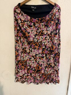 Floral Skirt Boho Style Co Sz 14p