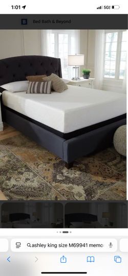 KING SIZE ASHLEY CHIME 10 INCH MEMORY FOAM MATTRESS FOR $99