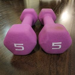 CAP Hex Neoprene Dumbbell 5 LB Set (10 LB Total)