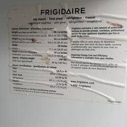 Frigidaire Refrigerator 