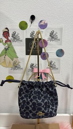 Coach Signature Jacquard Drawstring Bag