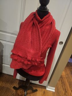 Ladies Sexy Sweater And Scarf 