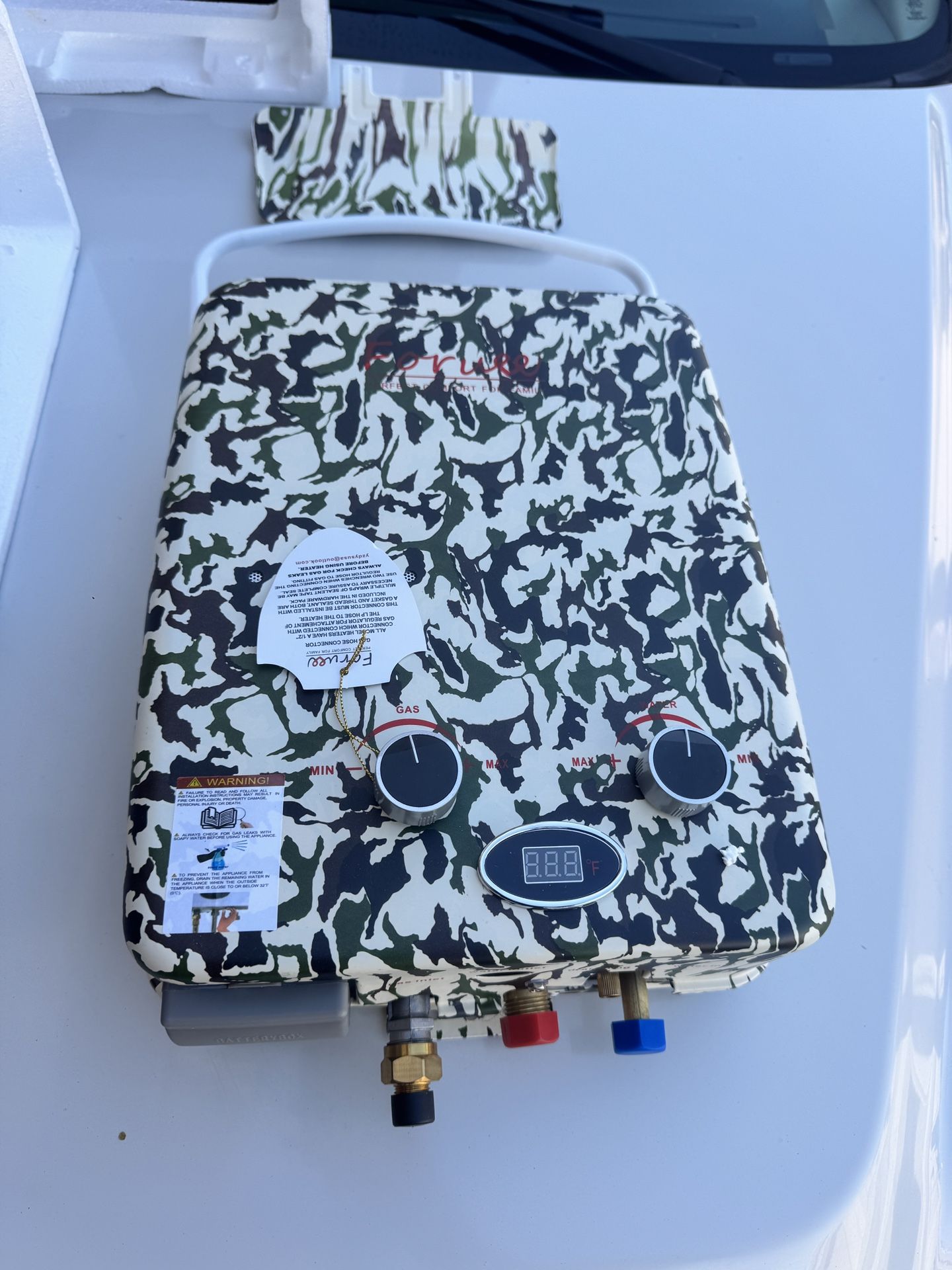 Portable Tankless Water Heater camping shower Foruee NEW