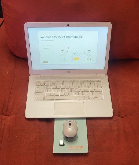 White Hp Chromebook Touchscreen 