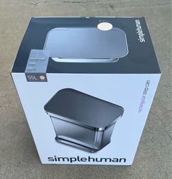 simplehuman 55L Rectangular Step Can with