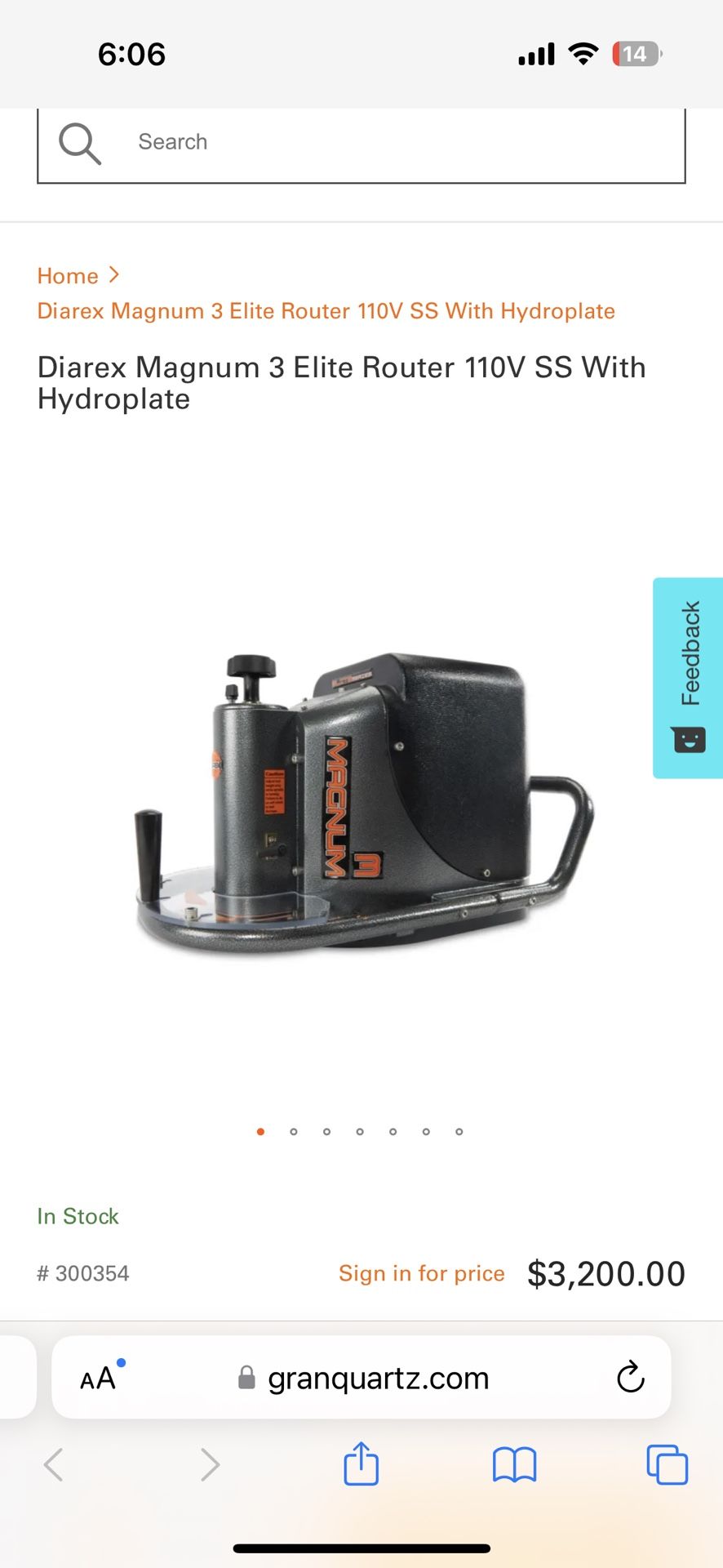 Diarex Magnum 3 Elite Router 110V SS With Hydroplate for Sale in ...