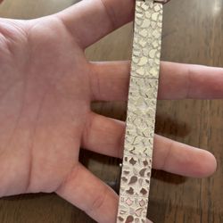 925 Silver Nugget Bracelet