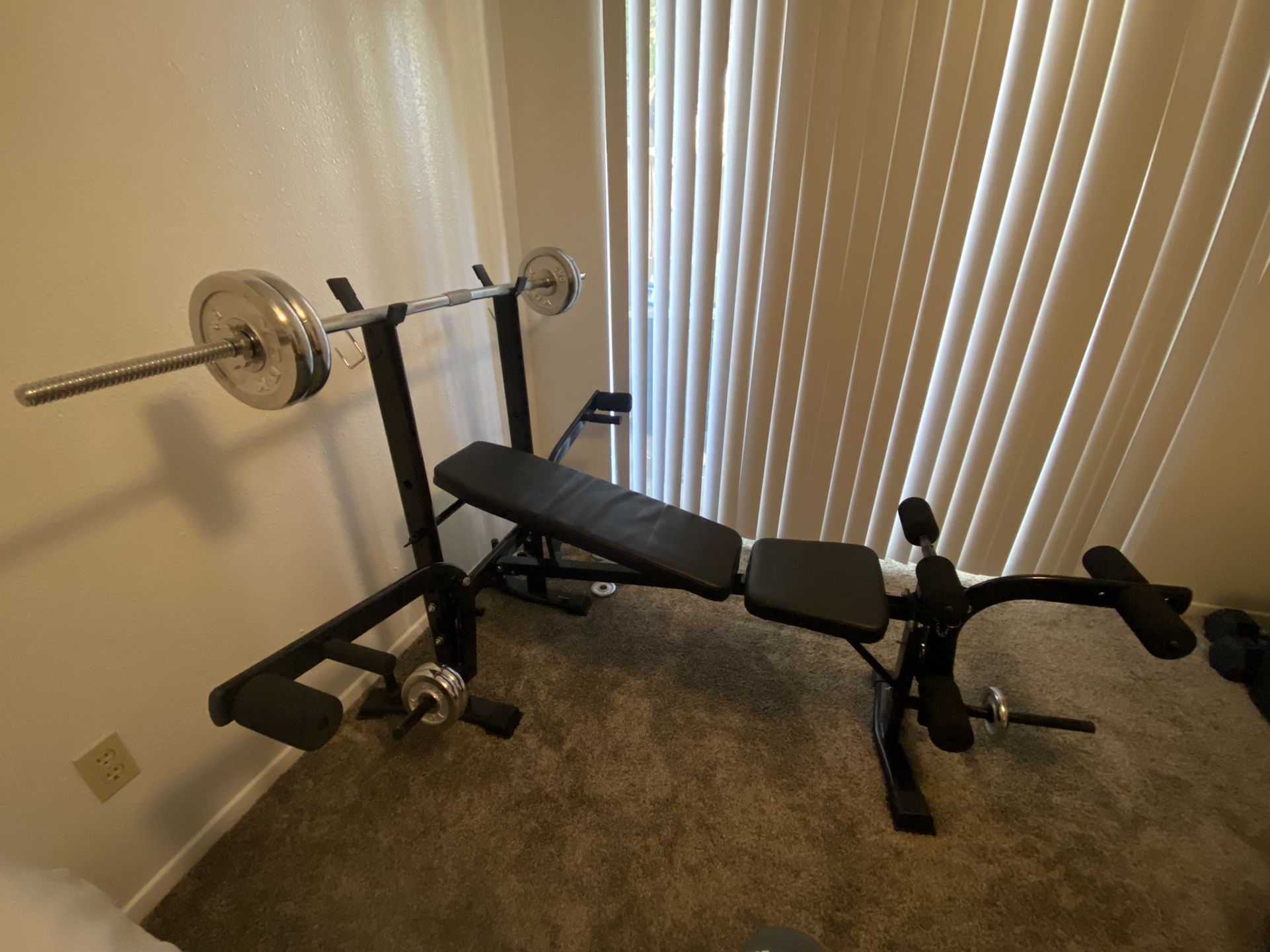 Body Champ Standard Weight Bench with Butterfly