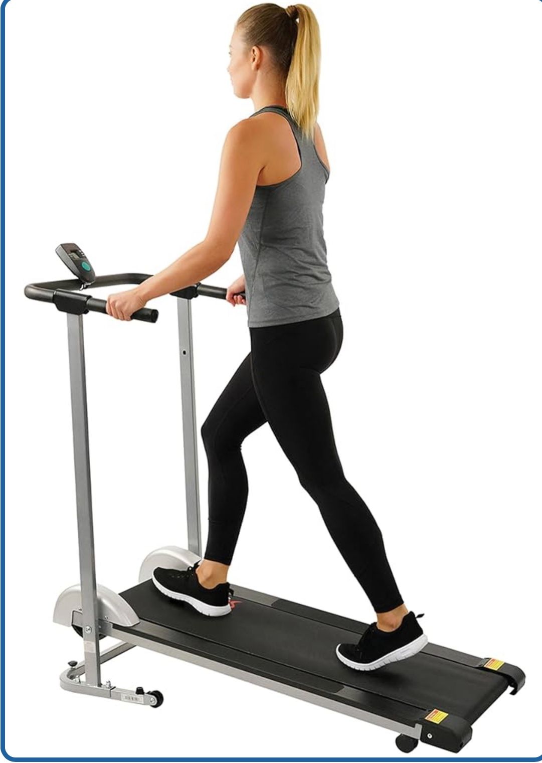 Compact & Foldable Treadmill, Non-Slip Surface, Optional Dual Mode Walking/Running