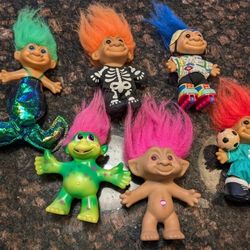Troll Dolls Lot Of 6
