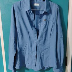 Womens Blue Columbia Sport Shirt
