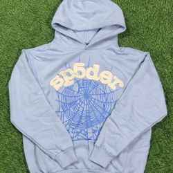 Blue sp5der hoodie 