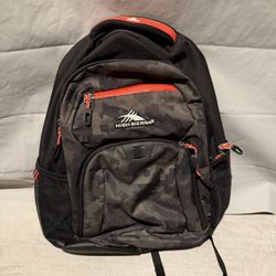 High Sierra Black Camo Backpack 