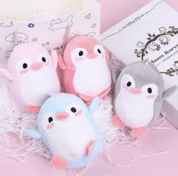 Plushie Key Chain Accessory, Penguin Plushie 