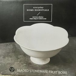 New Beaded stoneware Fruit Bowl