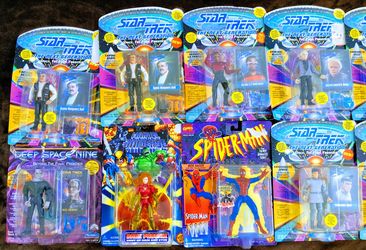 1990's Star Trek, Spider-Man, Marvel Universe Collector Figures