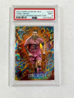 2024 Topps Chrome MLS Lionel Messi Orange Refractor /25 PSA 9