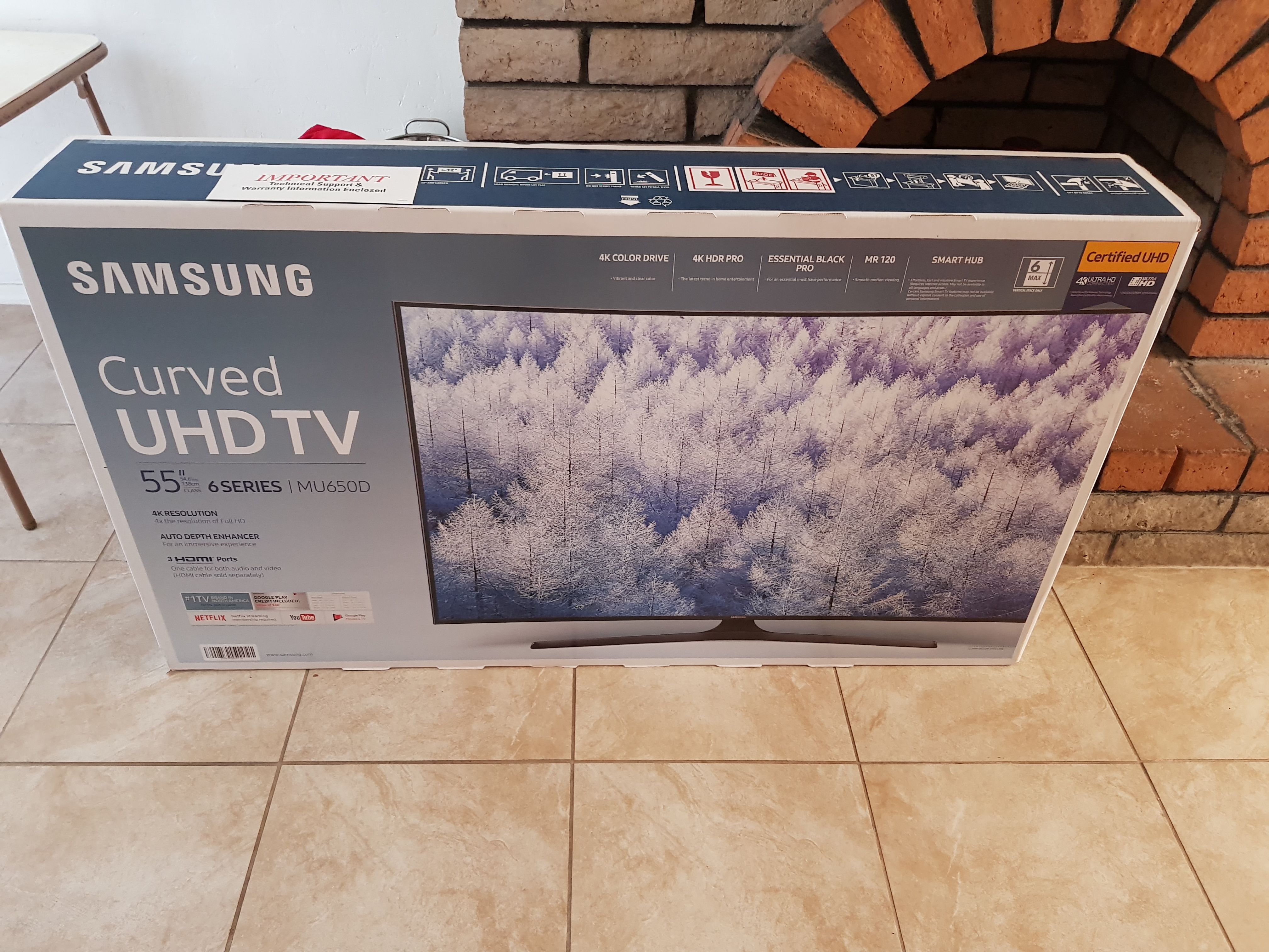 Samsung MU650D 55" Curved 4K UHD Smart TV