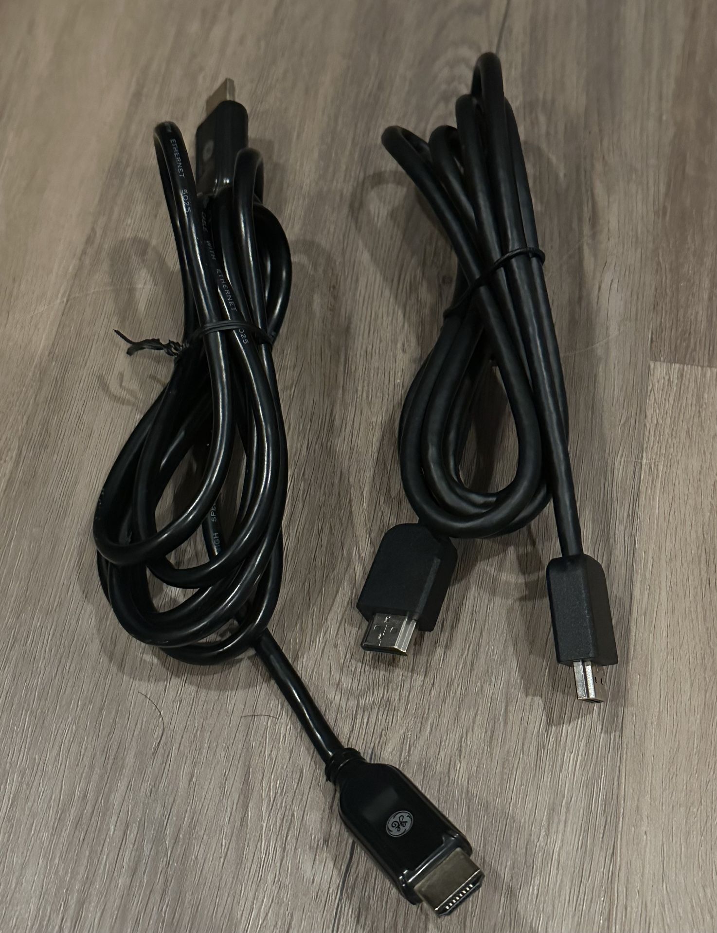 2 HDMI Cables 6’ Each