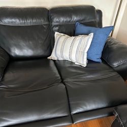 Leather Couches  Recliner Black 