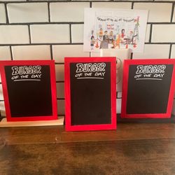 Bob's Burgers-Inspired "Burger of the Day" Mini Chalkboards – 3 Styles Available!