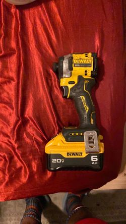 Dewalt Impact Drill  20 V Brushless 3 Speed  & DeWalt Lithium ion Battery 20 V 6AH