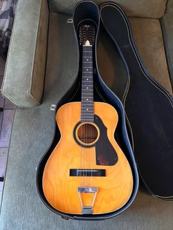 Vintage 1970 Stella Harmony H913 12-String Acoustic Guitar USA w/ Case
