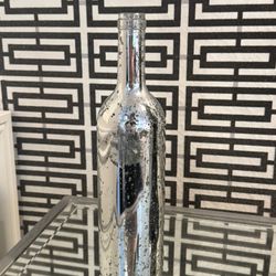 Antique Mercury Glass Wine Bottle