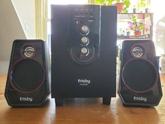 Frisby Bluetooth 2.1 channel media subwoofer speaker set

