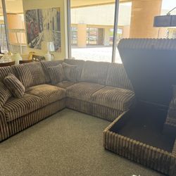 Teddy Bear Sectional With Storage And Sleeper Sofa
