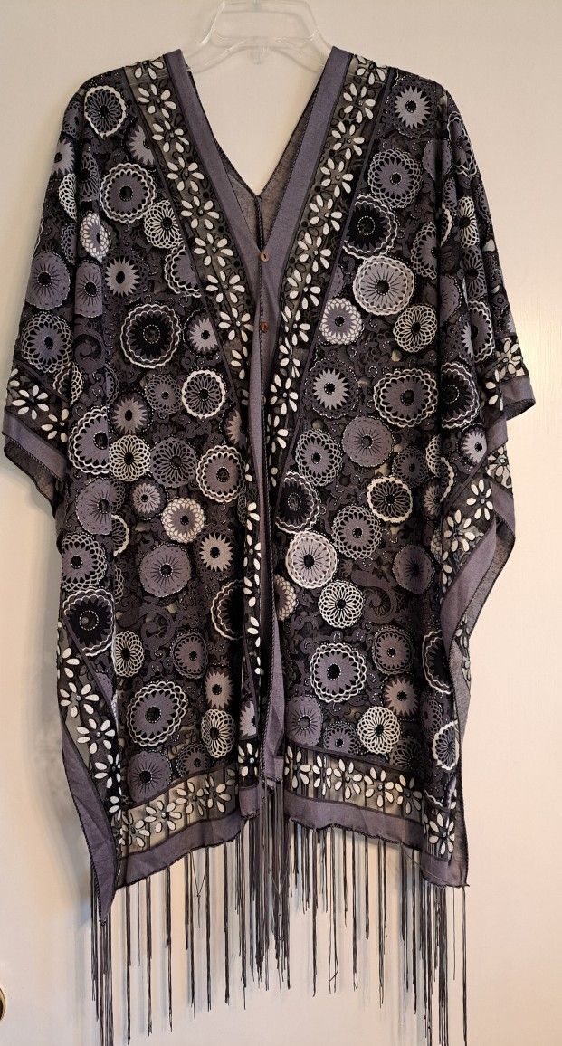 Ladies Dressy Poncho, One Size Fits All $10