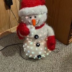 Light up animated snow man 