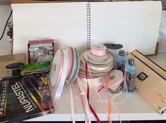 Huge Art & Craft Supplies Bundle – Paints, Pastels, Ribbon, Brushes & More